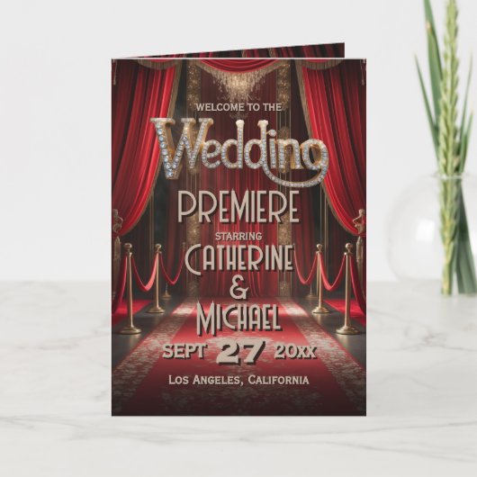 Hollywood Red Carpet Premiere Wedding Programm (Vorderseite)