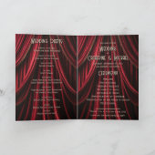 Hollywood Red Carpet Premiere Wedding Programm (Innenseite)