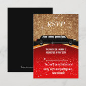 Hollywood Red Carpet UAWG RSVP Karte (Vorne/Hinten)