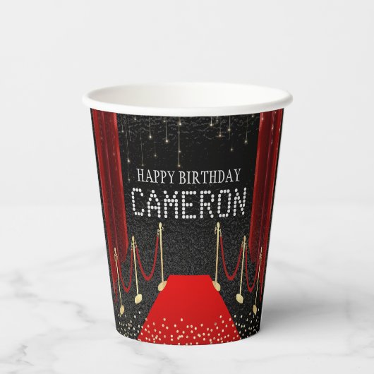 Hollywood Red Carpet VIP Party Pappbecher (Rückseite)