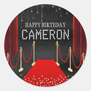 Hollywood Red Carpet VIP Party Runder Aufkleber