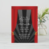Hollywood Red Curtain Prom formelle Einladungen (Stehend Vorderseite)