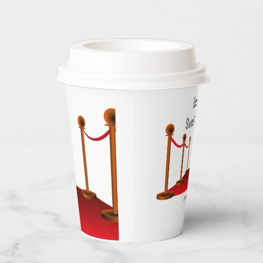 Hollywood Red Tepet Sweet 16 Personalisiert Pappbecher (Rechts)