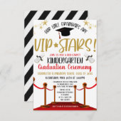 Hollywood Red Tepet Thema Abschluss Einladung (Vorne/Hinten)