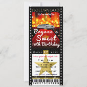 Hollywood Red Tepet VIP Party Ticket Einladung (Vorderseite)