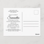 Hollywood Reel 3 Foto Black Silver Abschluss Postkarte (Rückseite)