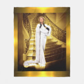 Hollywood Regency Glamour Diva Golden Fleecedecke (Vorderseite)