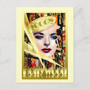 Hollywood Retro Vintage Stil Postkarte