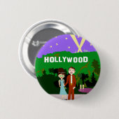 Hollywood-Romanze Button (Vorne & Hinten)