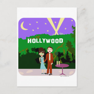 Hollywood-Romanze Postkarte