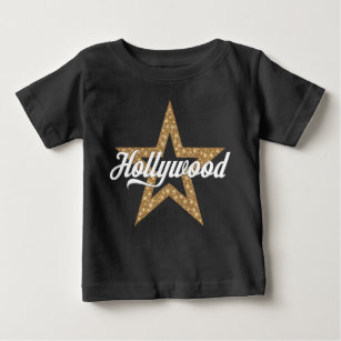 Hollywood Script mit Star (White Type) Baby T-Shi Baby T-shirt