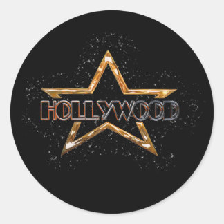 Hollywood Star Runder Aufkleber