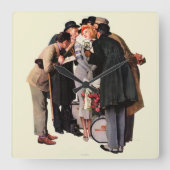 Hollywood Starlet Quadratische Wanduhr (Vorderseite)