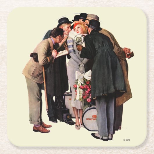 Hollywood-Starlet Rechteckiger Pappuntersetzer (Vorderseite)