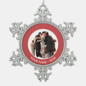 Hollywood Starlet Schneeflocken Zinn-Ornament (Vorderseite)