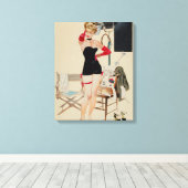 Hollywood Starlet von Fritz Willis Leinwanddruck (Insitu (Holzboden))