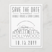 Hollywood | Stilisierte Skyline Save the Date