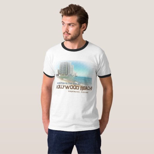 Hollywood-Strand T-Shirt (Vorne ganz)