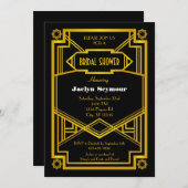 Hollywood Style Bridal Shower Einladung 1920 (Vorne/Hinten)