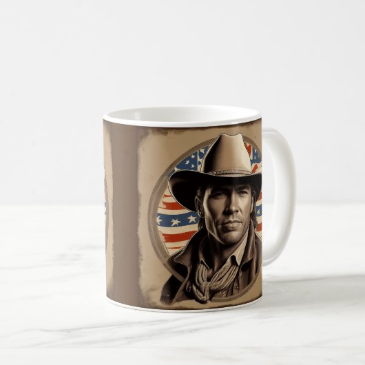 Hollywood Style Cowboy Kaffeetasse (VorderseiteRechts)