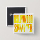 "Hollywood Summer" Gelber Orange Letter Button (Vorne & Hinten)