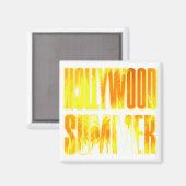 "Hollywood Summer" Gelber Orange Letter Magnet (Vorderseite/Rückseite)
