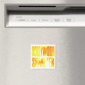 "Hollywood Summer" Gelber Orange Letter Magnet (In Situ (Geschirrspüler))