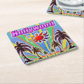 Hollywood Summer Liebe Untersetzer (angewinkelt)