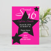 Hollywood Super Star Einladung individuell gestalt (Stehend Vorderseite)