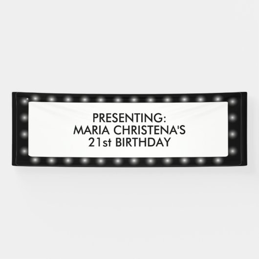 Hollywood-Theater-Schild 2,5' x 8' Fahne Banner (Horizontal)