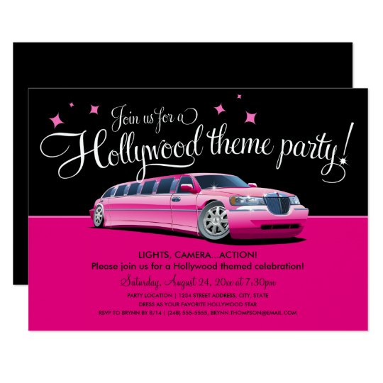 Hollywood Thema Party Einladungen Zazzle De