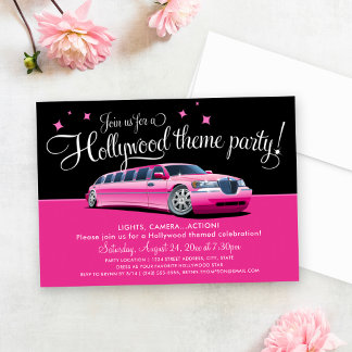 Hollywood-Thema-Party Einladungen