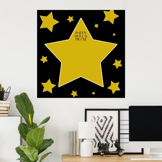 Hollywood Theme Birthday Autograph Keepake Poster (Heimbüro)