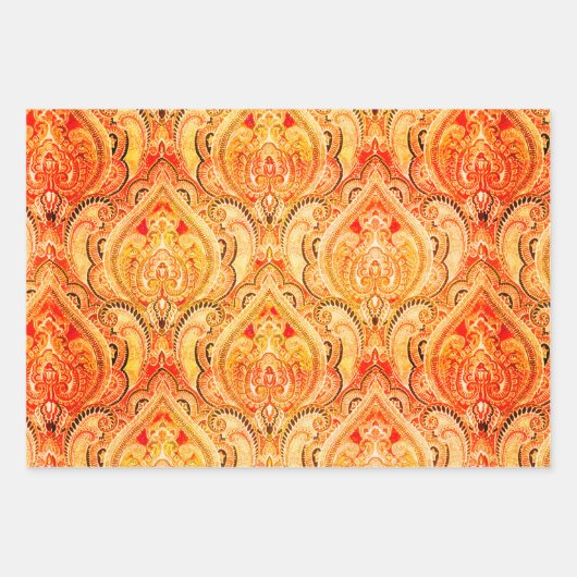 Hollywood Tropic, Bruxelles Apricot und Thebes Geschenkpapier Set (Vorderseite 3)