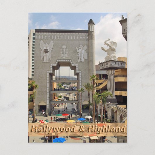 Hollywood und Highland Los Angeles Postkarte (Vorderseite)