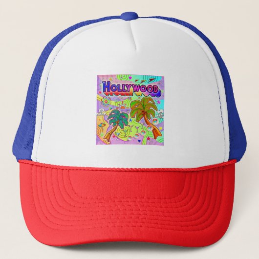 Hollywood Vacation Target Hat Truckerkappe (Vorderseite)
