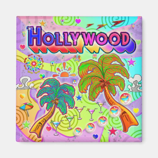 Hollywood Vacation Target Magnet (Vorne)