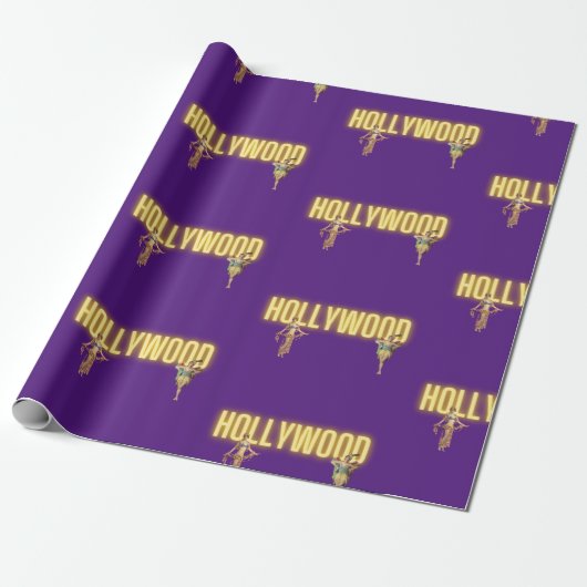 Hollywood Vintag Beauties & Neon Geschenkpapier (Ungerollt)