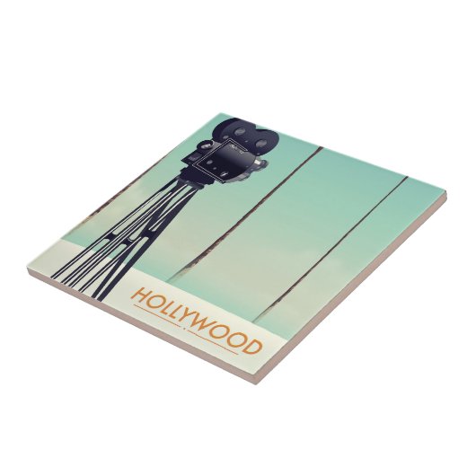 Hollywood-Vintag-Kamera Fliese (Seite)