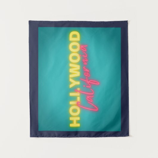 Hollywood Vintag Neon Lights Wandteppich (Vorderseite)