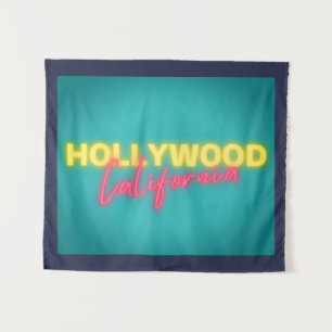 Hollywood Vintag Neon Lights Wandteppich