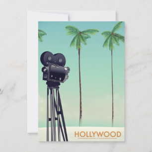 Hollywood Vintage-Kamera Reiseposter Einladung