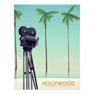 Hollywood Vintage-Kamera Reiseposter Fotodruck