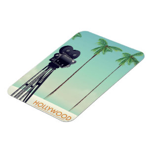 Hollywood Vintage Kamera Reiseposter Magnet