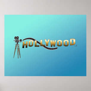 Hollywood-Vintage-Regisseur-Filmkamera  Poster