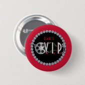 Hollywood VIP Geburtstag Button (Vorne & Hinten)