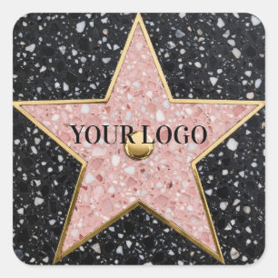 Hollywood Walk of Fame Square Untersetzer Quadratischer Aufkleber