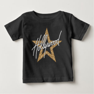 Hollywood White Hand Script mit Star Baby T-shirt