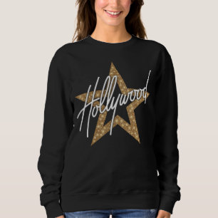 Hollywood White Hand Script mit Star Sweatshirt
