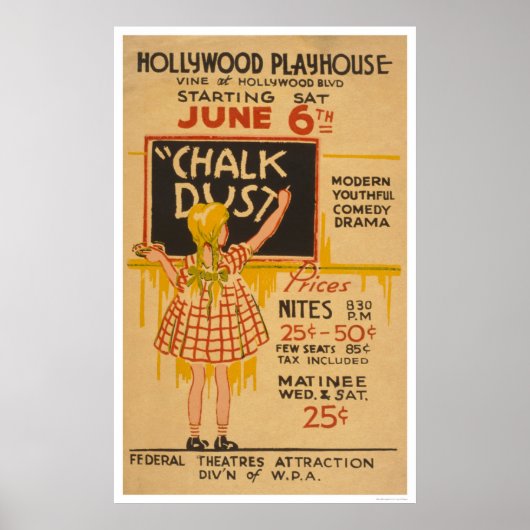 Hollywood Youth Comedy 1936 WPA Poster (Vorne)